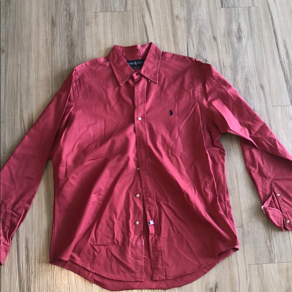Ralph Lauren maroon button up